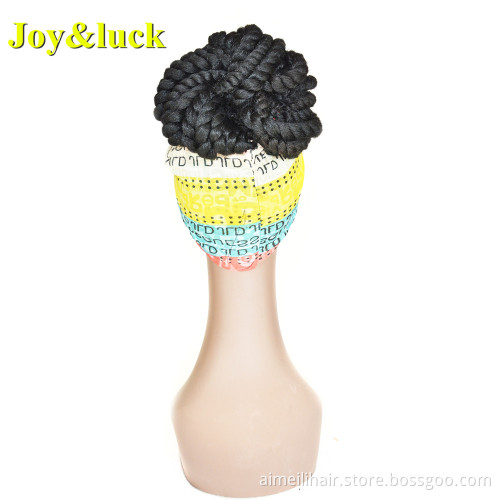 Colored Hairband Wig African Women Wholesale Head Band Ladies Scarf Black Short Twist Braided Headband Wig Synthetic Hair Wigs